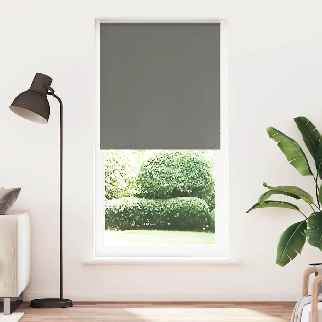 vidaXL Verdunkelungsrollo Grau 115x230cm Stoffbreite 110,7cm Polyester