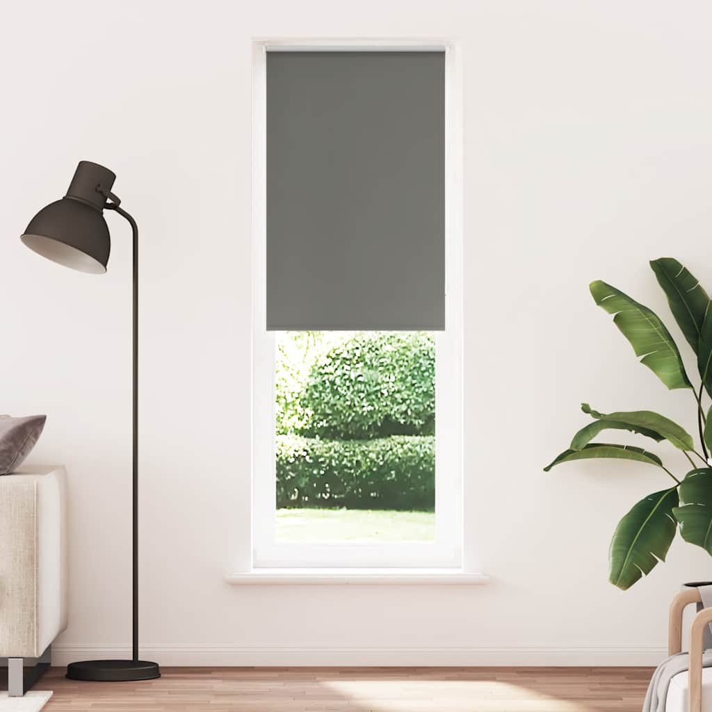vidaXL Verdunkelungsrollo Grau 70x230 cm Stoffbreite 65,7 cm Polyester