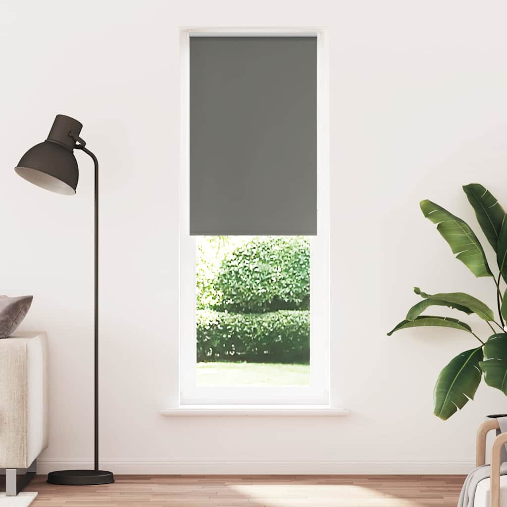 vidaXL Verdunkelungsrollo Grau 65x230 cm Stoffbreite 60,7 cm Polyester