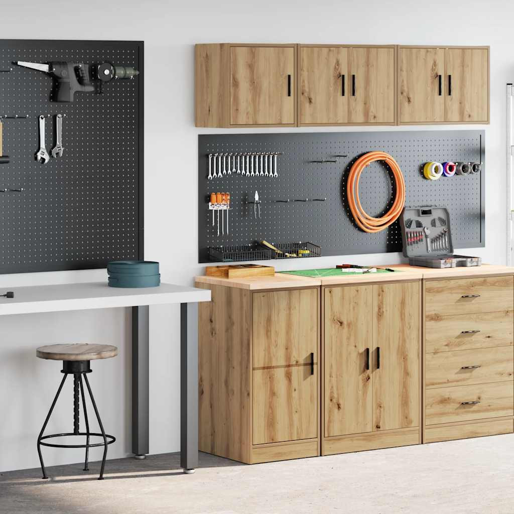 vidaXL Garagenschränke 2 Stk. Artisan-Eiche Holzwerkstoff