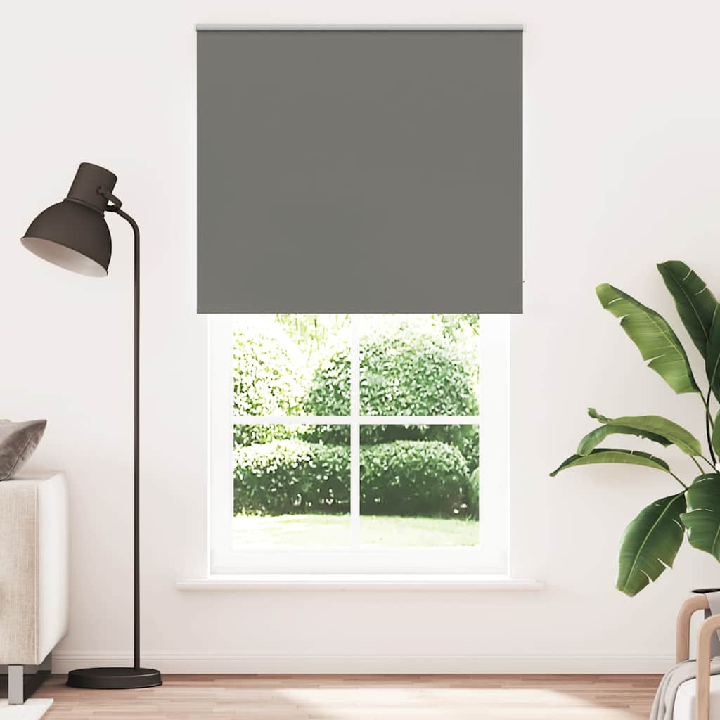 vidaXL Verdunkelungsrollo Grau 140x230cm Stoffbreite 136,6cm Polyester