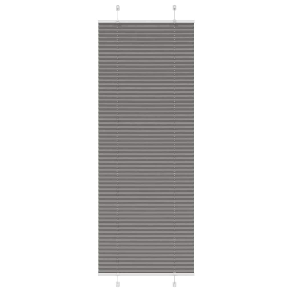 vidaXL Plissee Anthrazit 70x200 cm Stoffbreite 69,4 cm Polyester