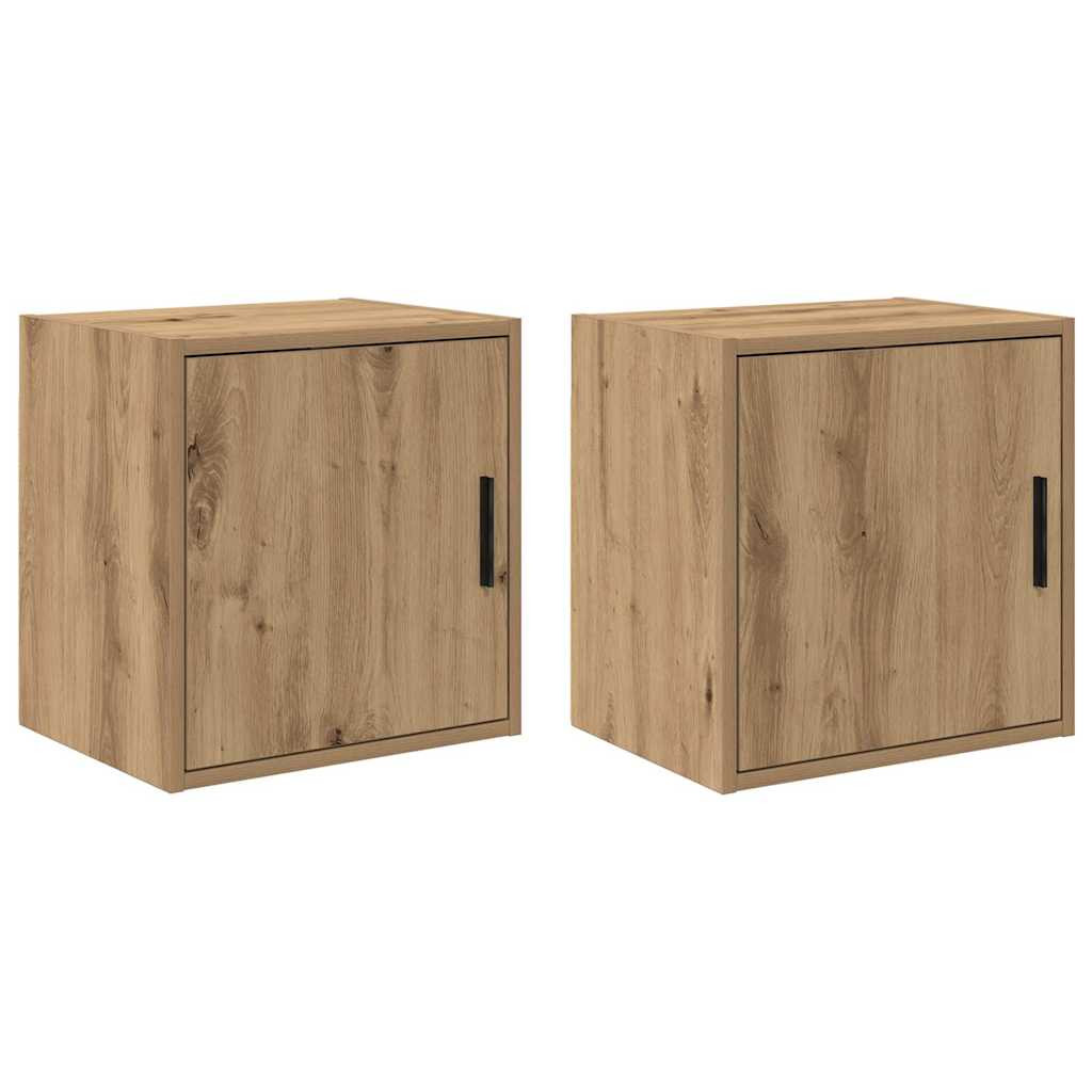 vidaXL Garagen-Wandschränke 2 Stk. Artisan-Eiche Holzwerkstoff