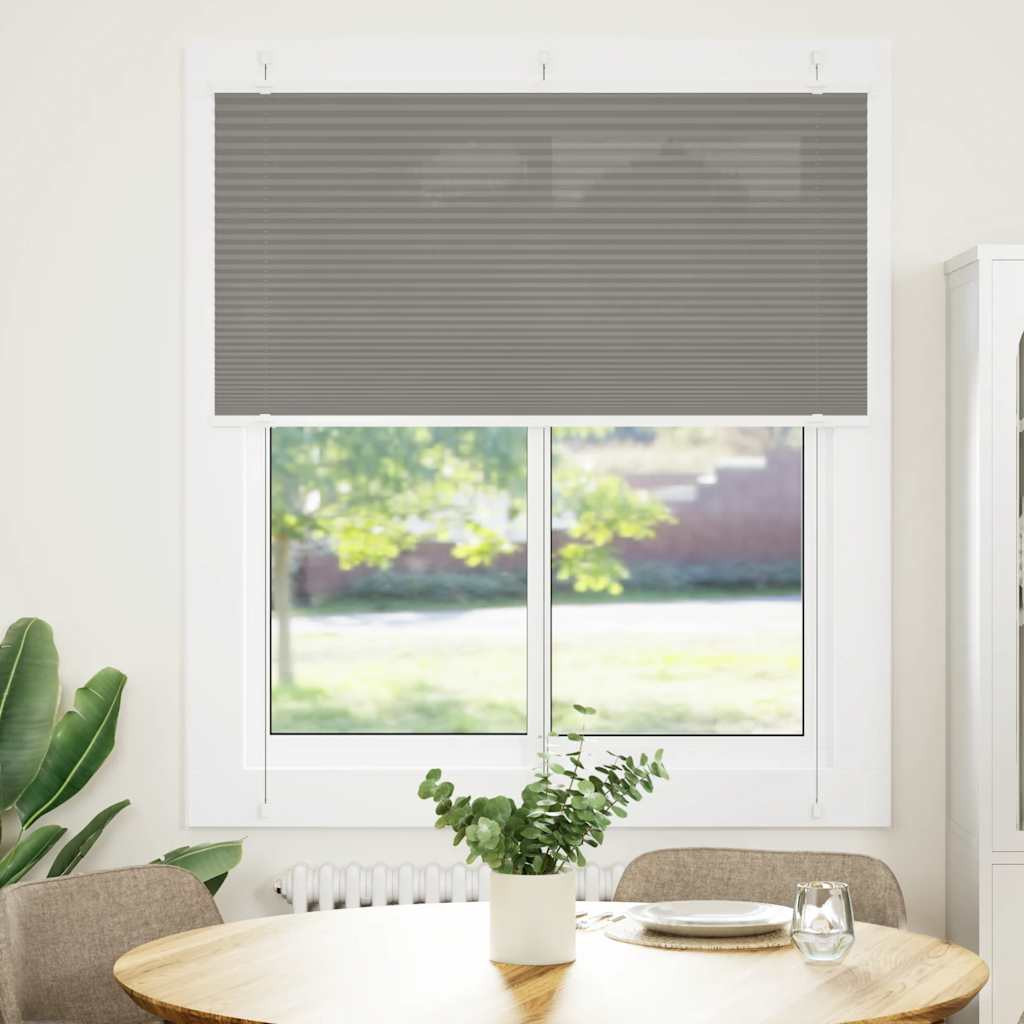 vidaXL Plissee Anthrazit 115x100 cm Stoffbreite 114,4 cm Polyester
