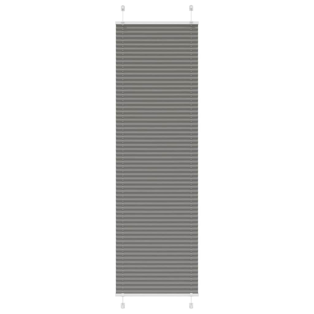 vidaXL Plissee Anthrazit 60x200 cm Stoffbreite 59,4 cm Polyester