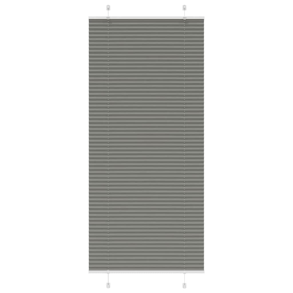 vidaXL Plissee Anthrazit 95x200 cm Stoffbreite 94,4 cm Polyester