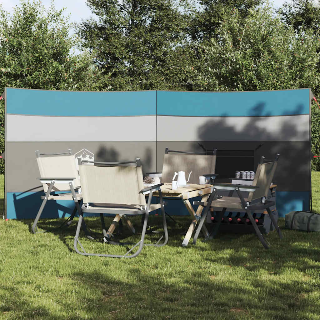 vidaXL Camping-Windschutz Blau 340x130 cm Wasserdicht