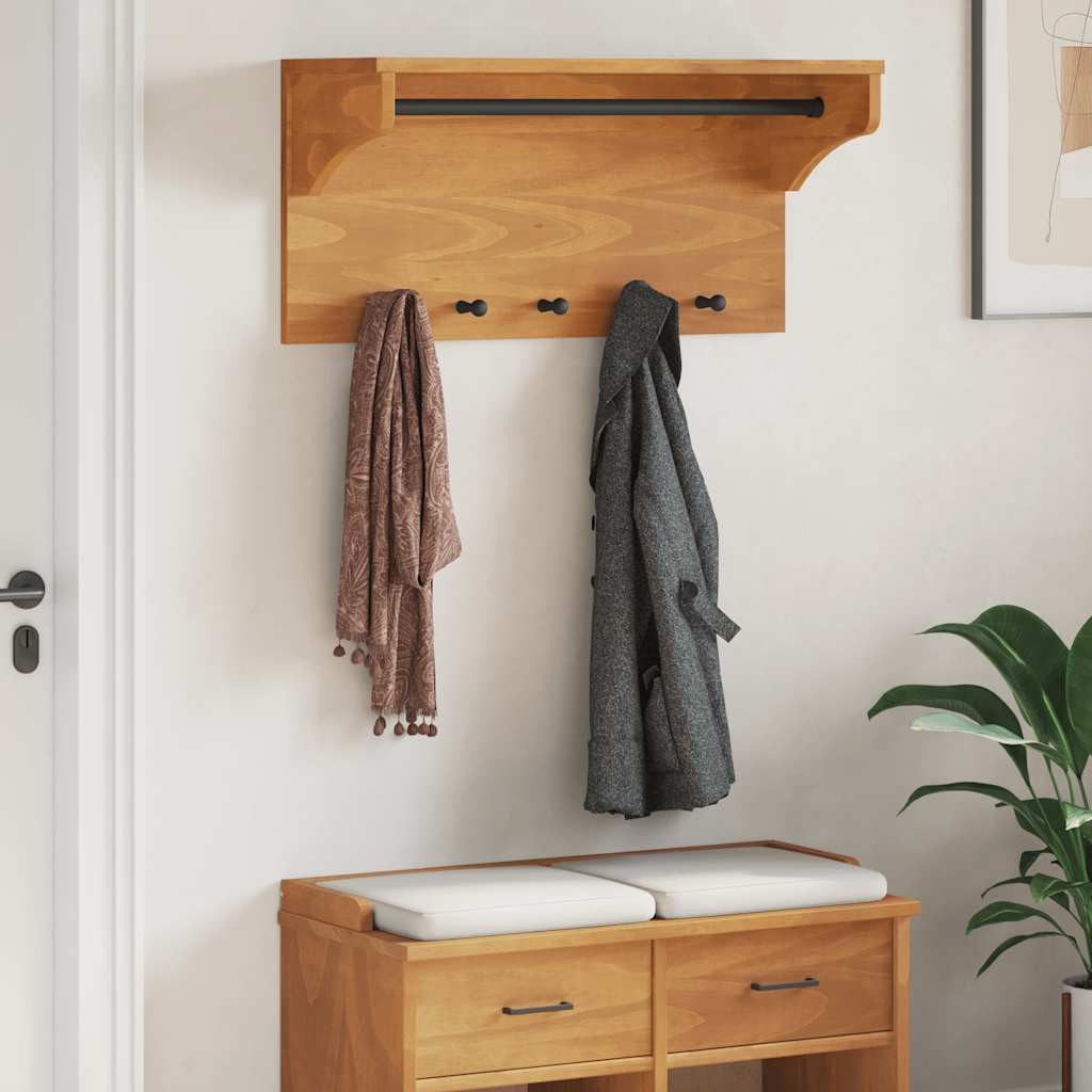vidaXL Wandgarderobe SANDNES 87x30x42 cm Massivholz Kiefer