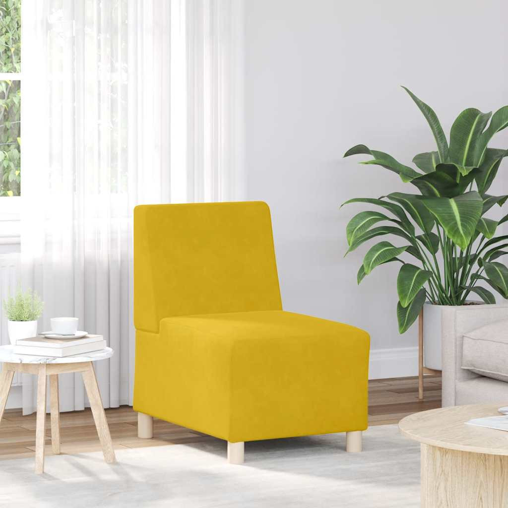 vidaXL Modulares Sofa ohne Armlehnen Gelb 55 cm Samt