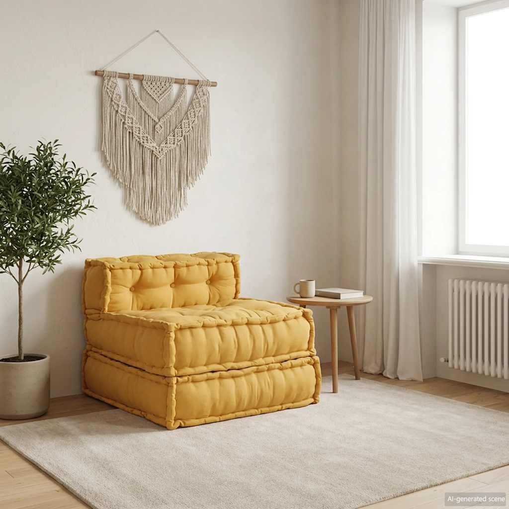vidaXL Modulares Sofaelement Gelb 70x70x54 cm Stoff