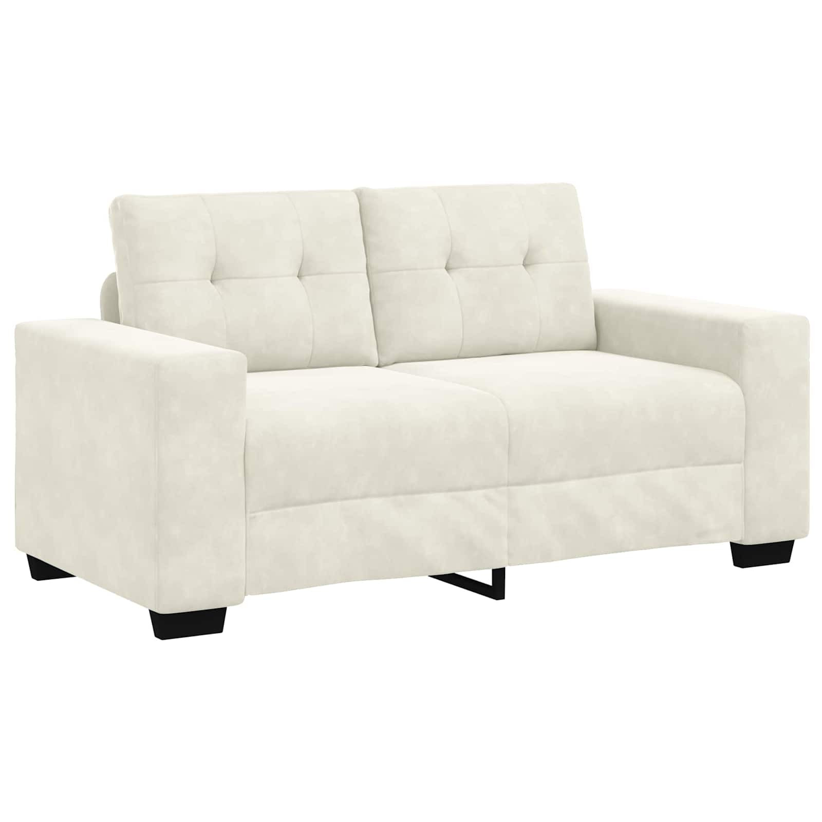 vidaXL Zweisitzer-Sofa Creme 160 cm Samt