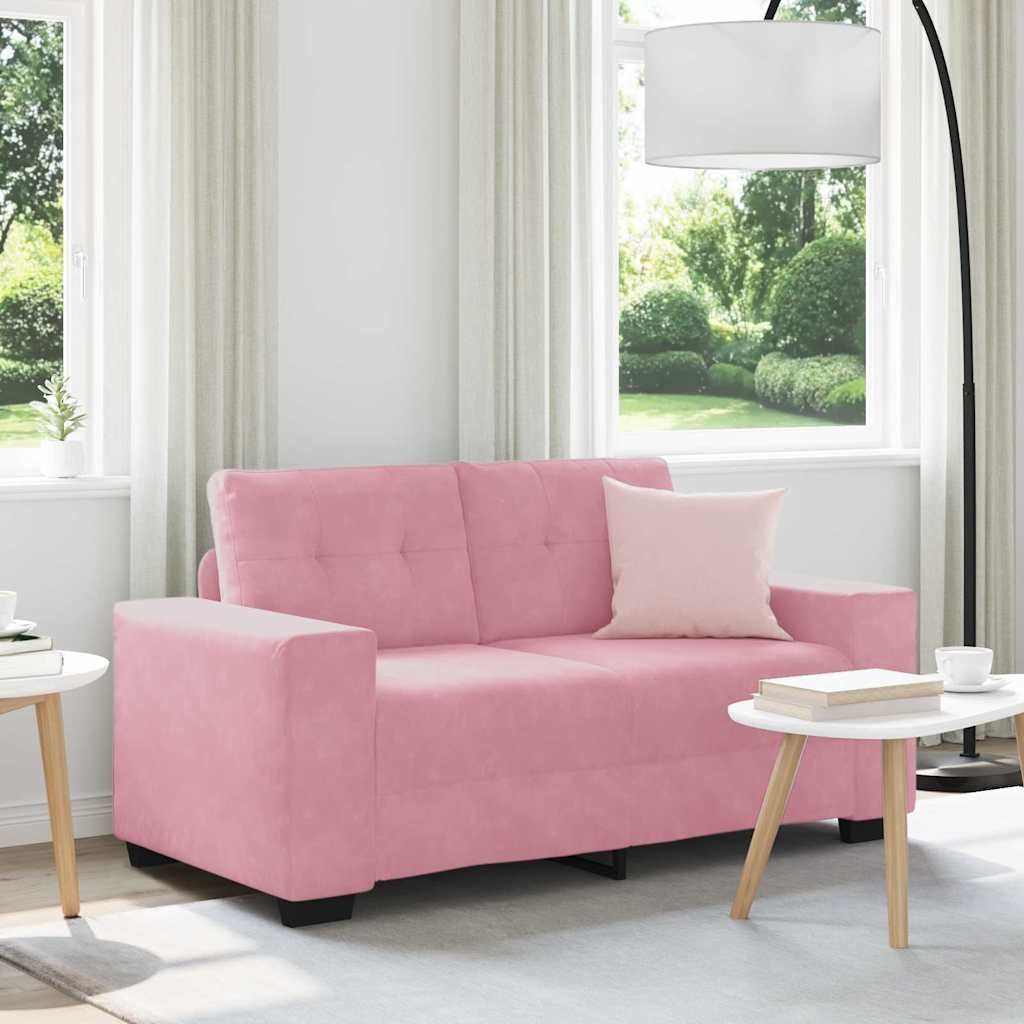 vidaXL Zweisitzer-Sofa Rosa 160 cm Samt