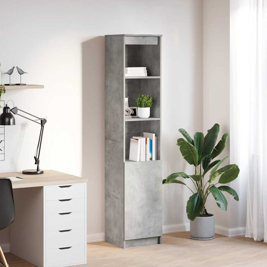 vidaXL Highboard Betongrau 37,5x35x180 cm Holzwerkstoff