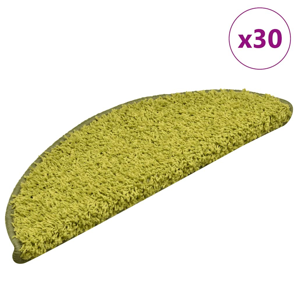 vidaXL Stufenmatten 30 Stk. 56x17x3 cm Grün Halbrund