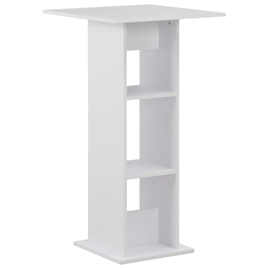 vidaXL Bartisch Weiß 60x60x110 cm