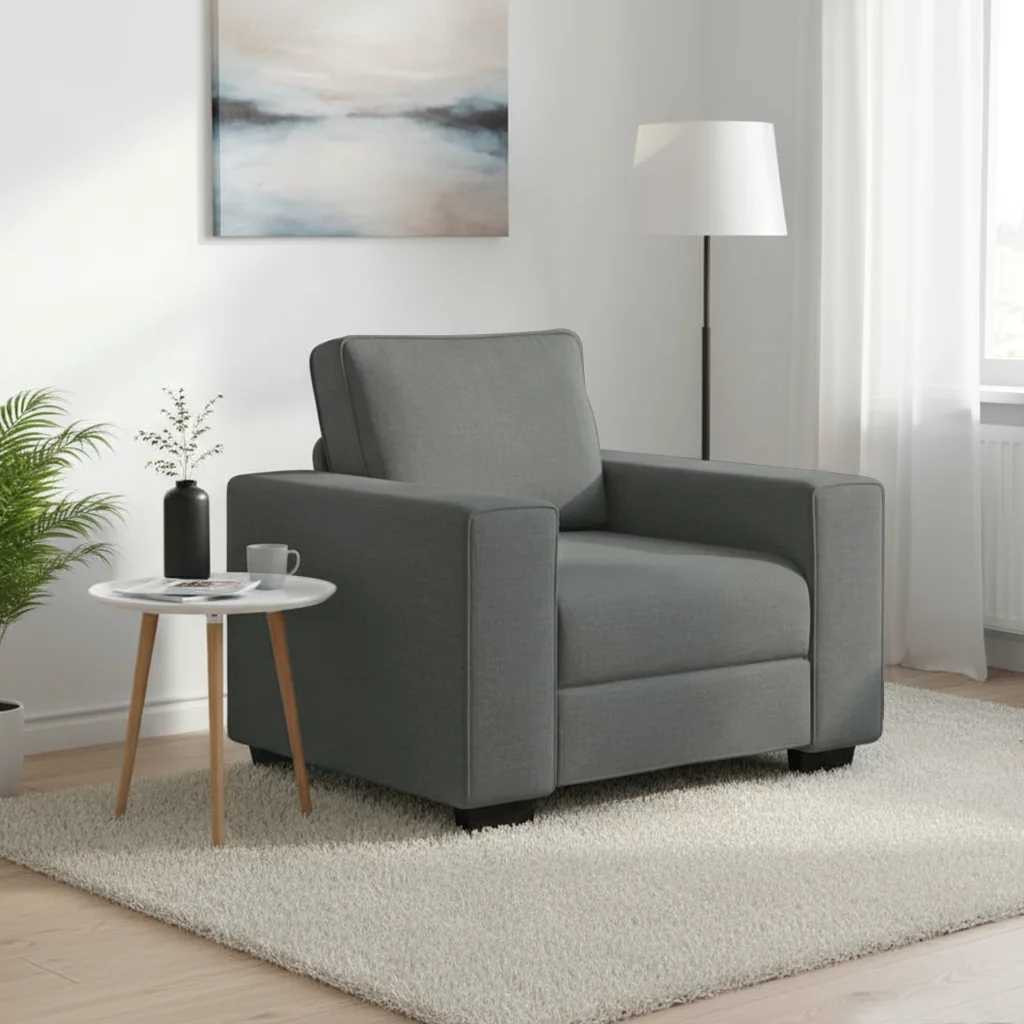 vidaXL Sessel Dunkelgrau 100x77x82 cm Stoff