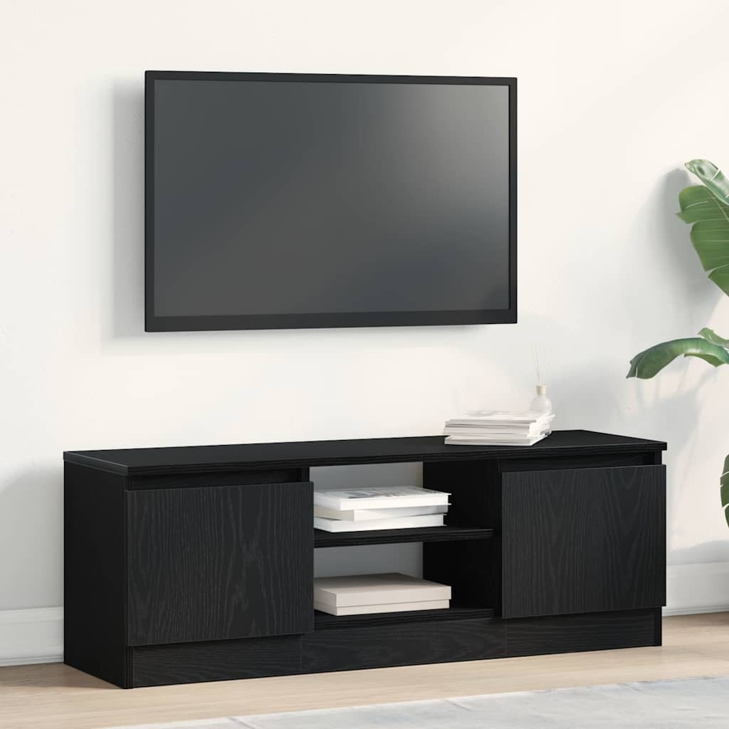 vidaXL TV-Schrank Schwarz Eichen-Optik 102x30x36 cm Holzwerkstoff