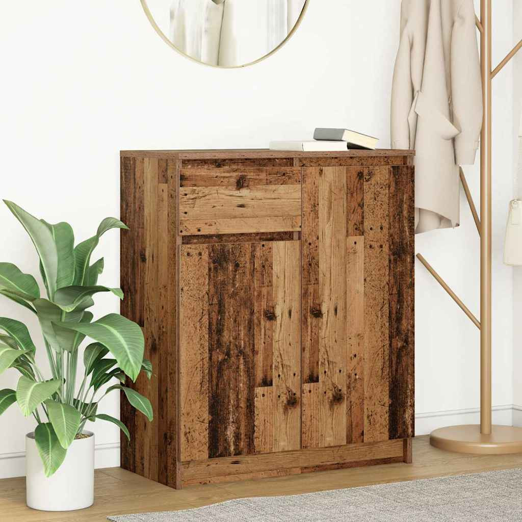 vidaXL Sideboard mit Schublade Altholz-Optik 71x35x84 cm Holzwerkstoff