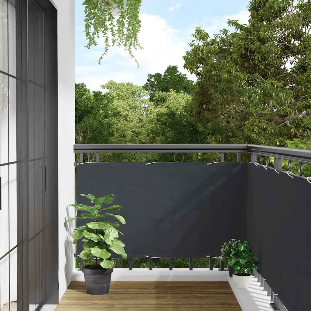 vidaXL Balkon-Sichtschutz Anthrazit 600x75 cm PVC