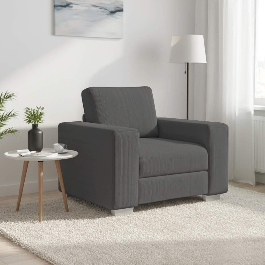 vidaXL Sessel Dunkelgrau 100x77x82 cm Cordstoff