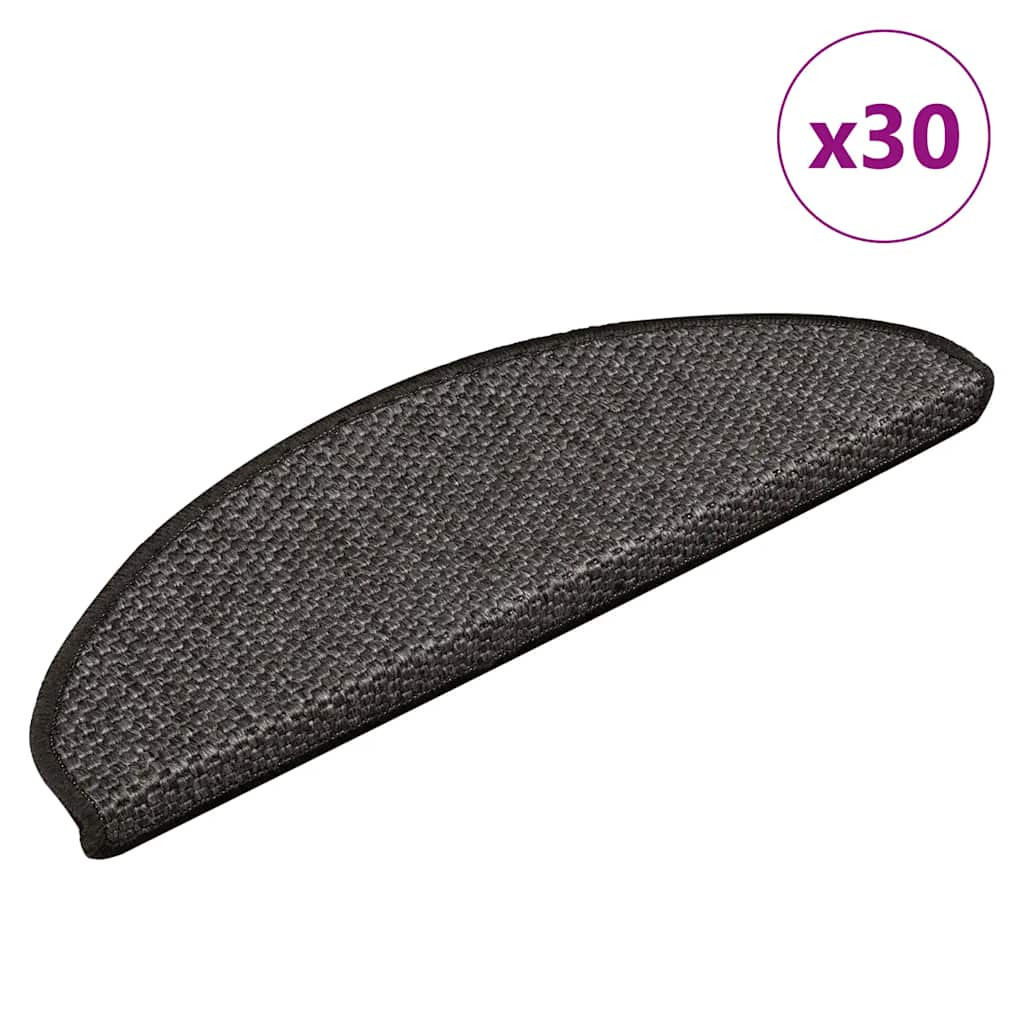vidaXL Stufenmatten Selbstklebend Sisal-Optik 30Stk. 65x21x4cm