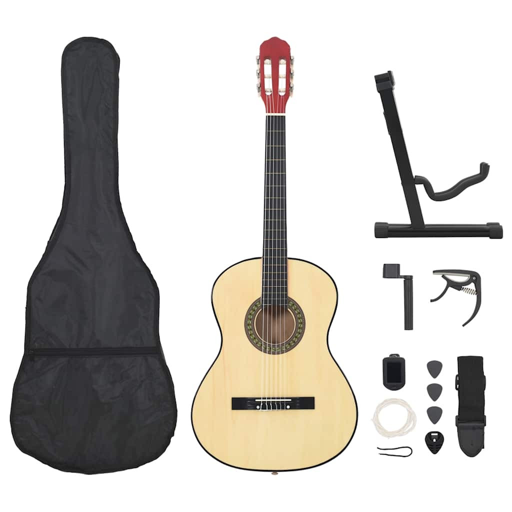 vidaXL 12.-tlg. Klassische Gitarre Set für Anfänger 4/4 39"