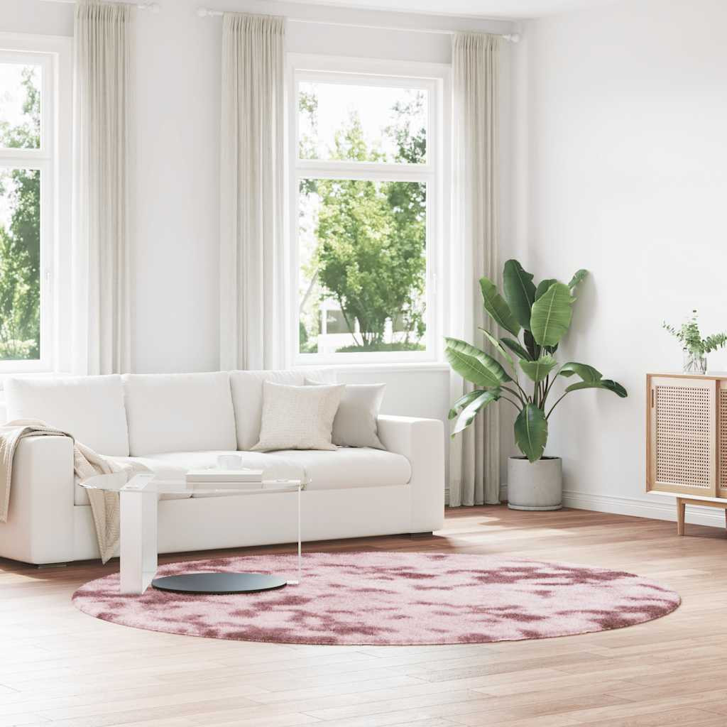 vidaXL Teppich Shaggy Hochflor NAVARRA Altrosa 240x240 cm Polyester