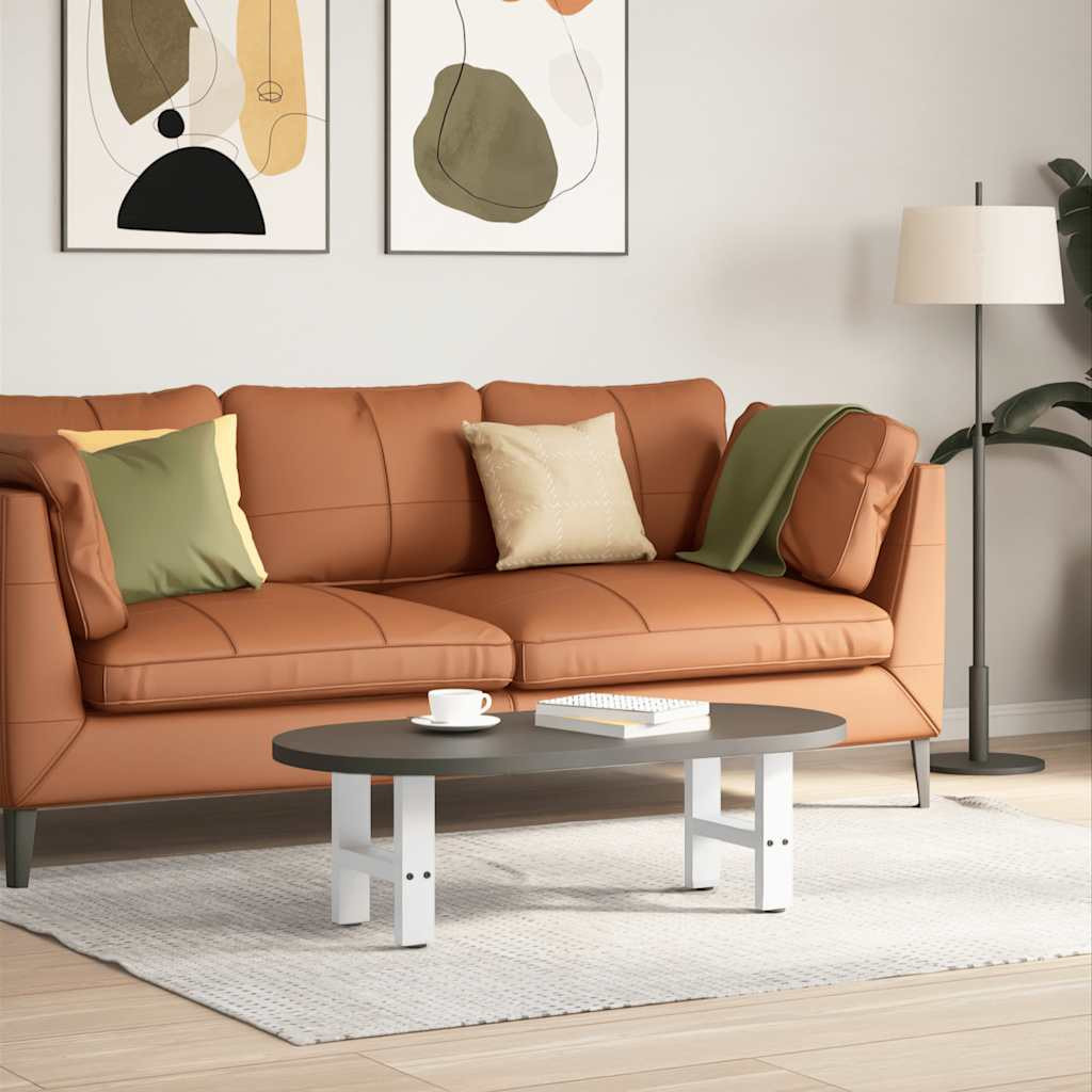 vidaXL Couchtischbeine Weiß 2 Stk. 30x(30-31) cm Stahl
