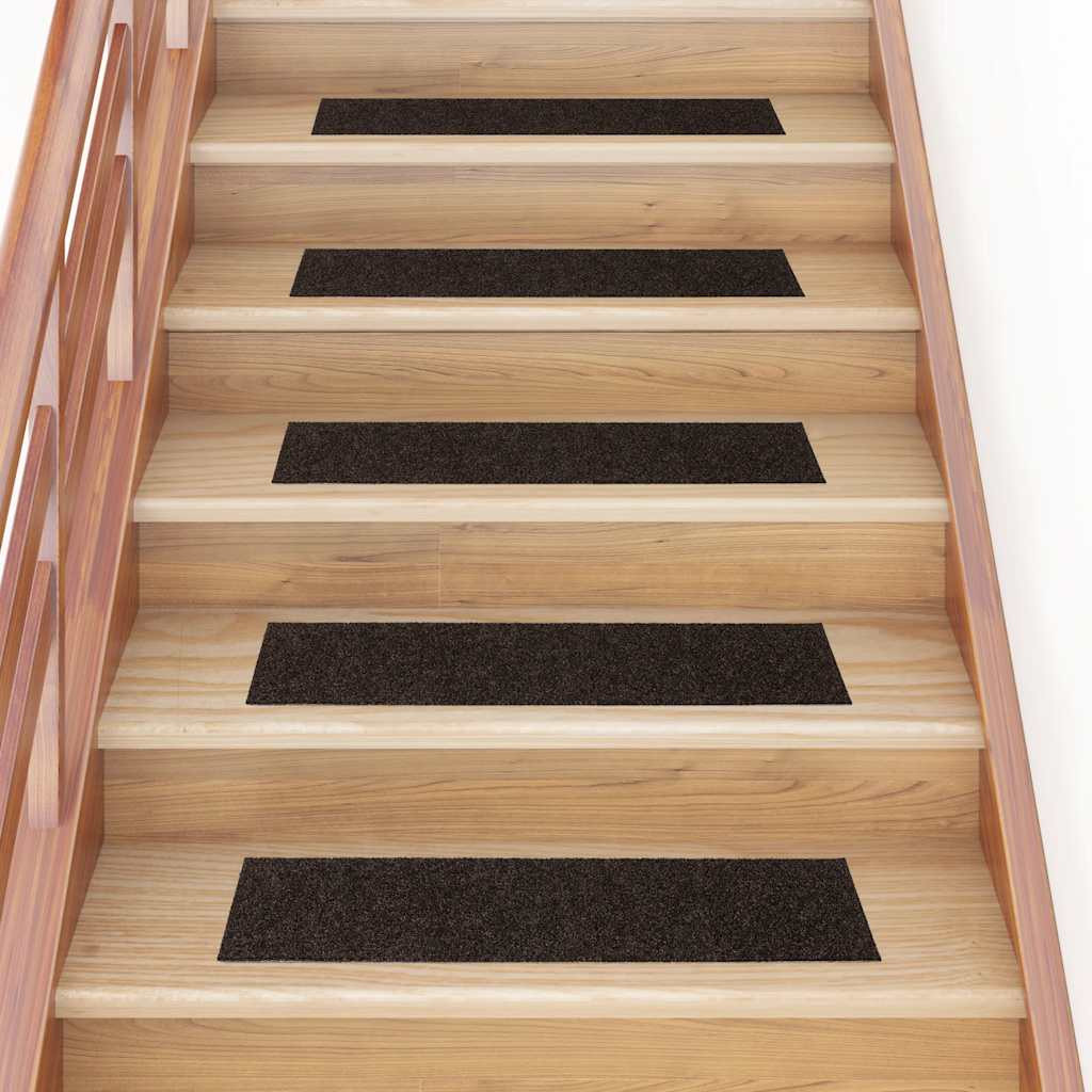 vidaXL Stufenmatten Selbstklebend 30 Stk. 76x20 cm Dunkelbraun Rechteckig