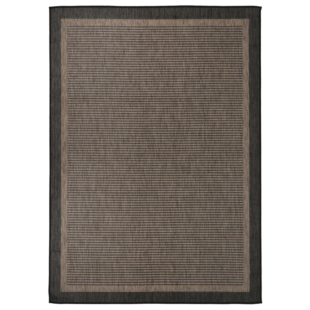 vidaXL Outdoor-Teppich Flachgewebe 120x170 cm Dunkelbraun