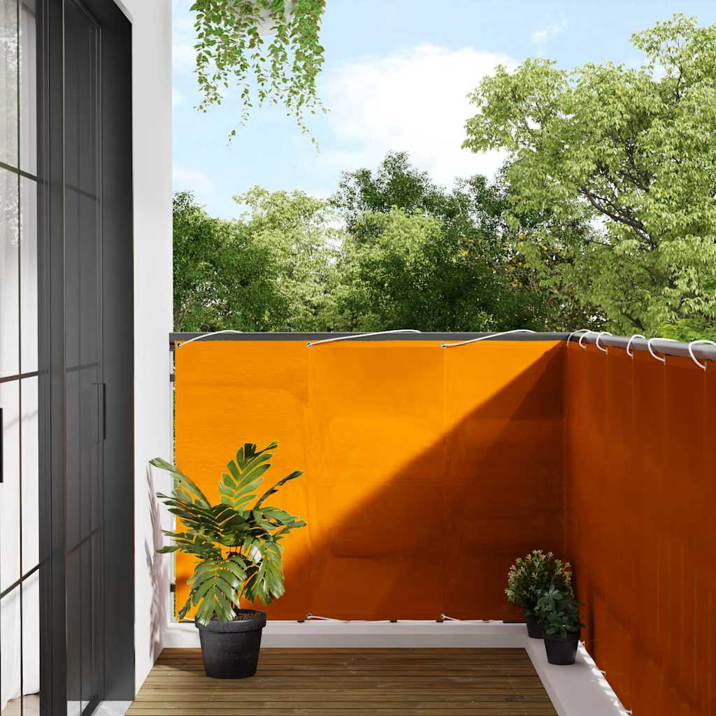 vidaXL Balkon-Sichtschutz Orange 120x1000cm 100% Polyester-Oxford
