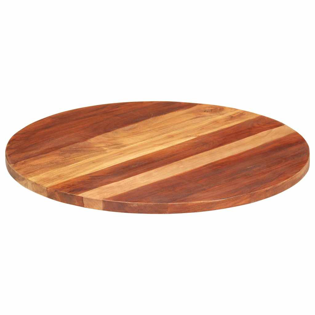 vidaXL Tischplatte Massivholz Akazie Rund 25-27 mm 70 cm