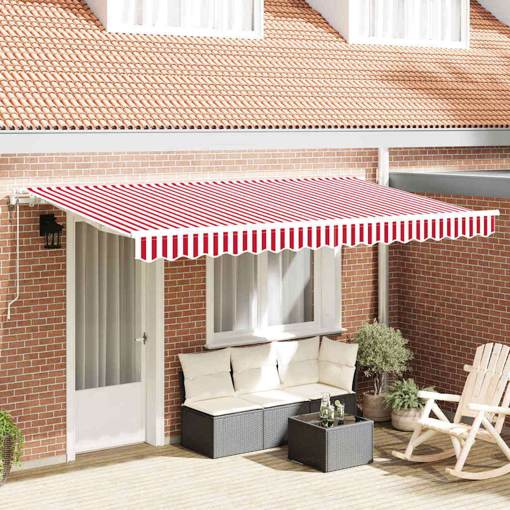 vidaXL Einziehbare Markise Rot 400 x 200 cm Stoff