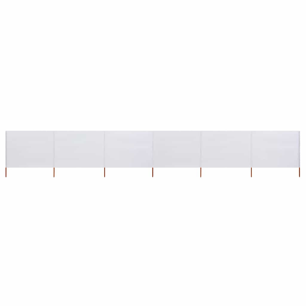 vidaXL 6-teiliges Windschutzgewebe 800 x 120 cm Sandweiß