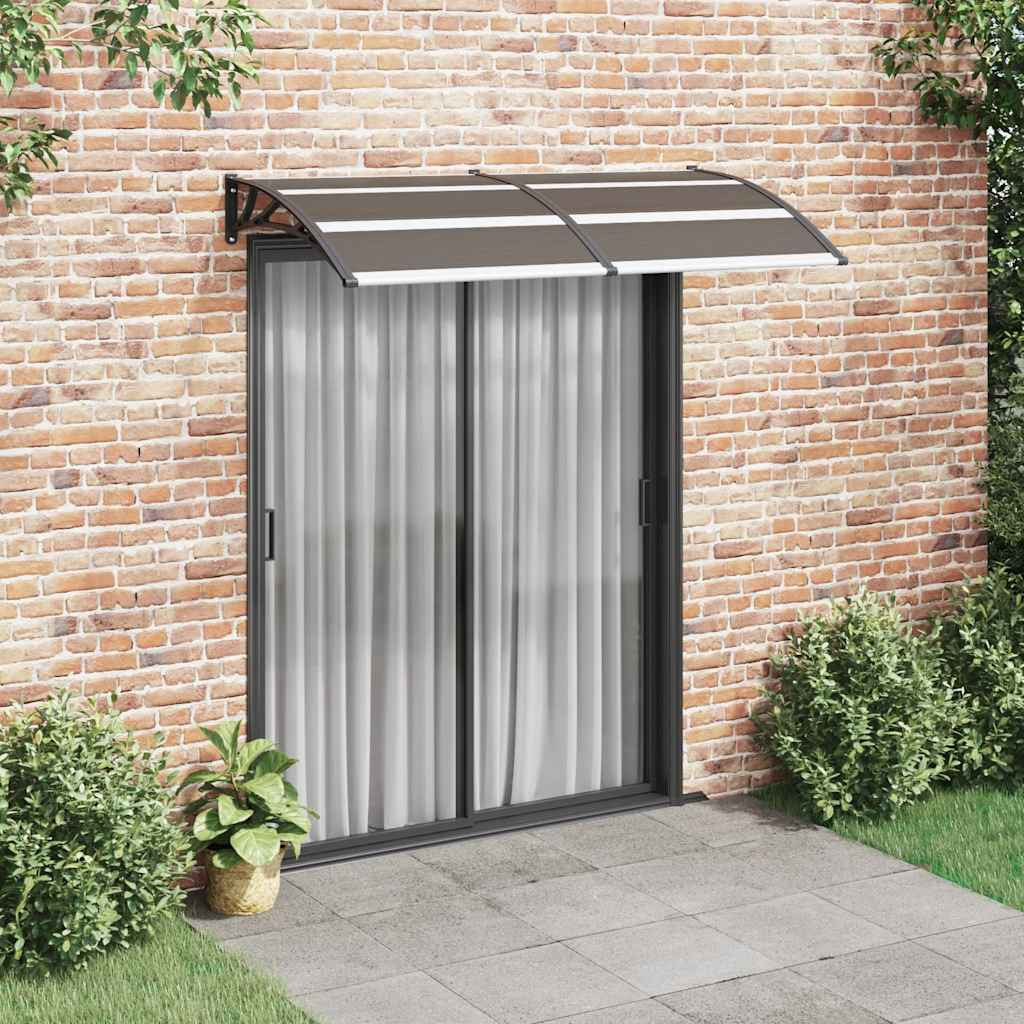 vidaXL Vordach Schwarz 200x100 cm PC