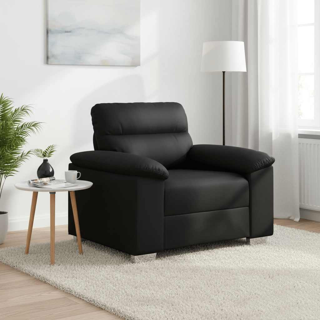 vidaXL Sessel Schwarz 100x81x84 cm Kunstleder