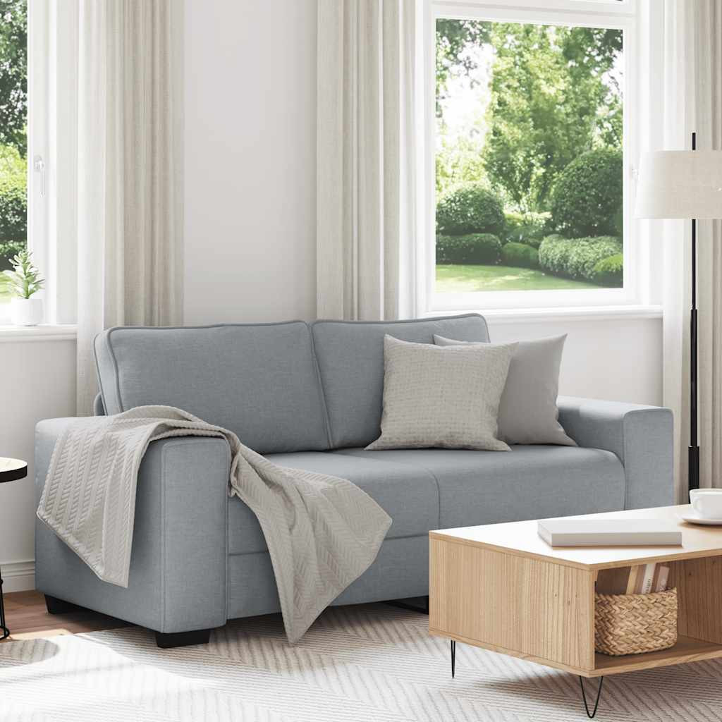 vidaXL 2-Sitzer-Sofa Hellgrau 180x77x82 cm Stoff
