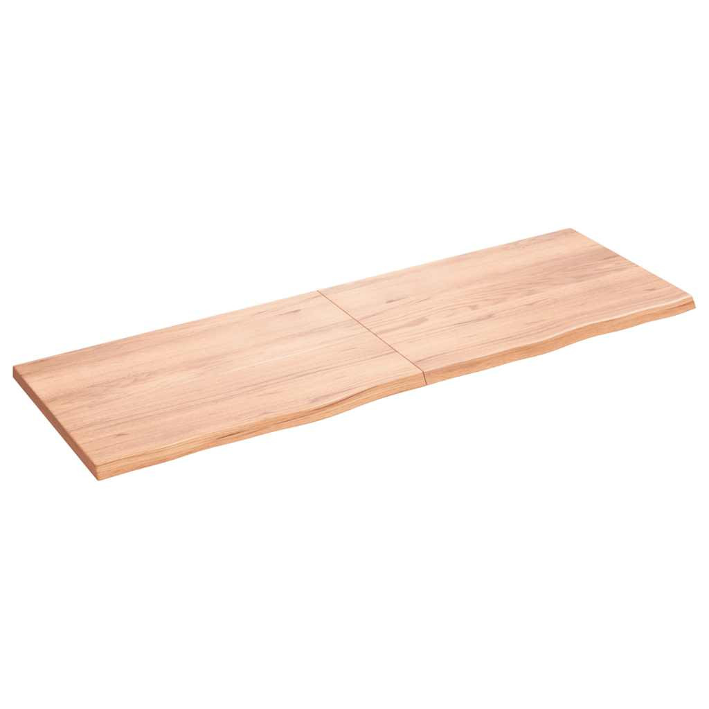 vidaXL Wandregal Hellbraun 180x60x(2-4) cm Massivholz Eiche Behandelt