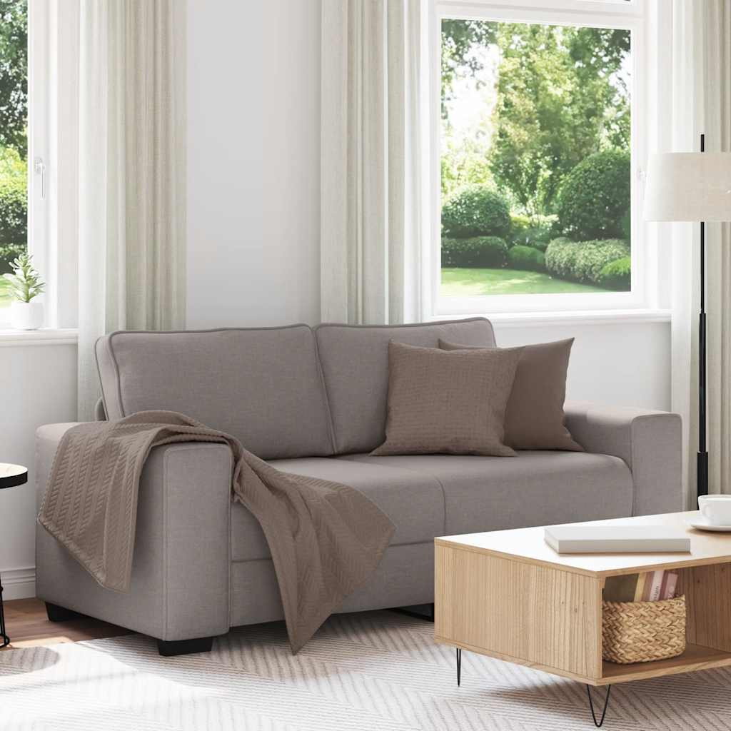 vidaXL 2-Sitzer-Sofa Taupe 180x77x82 cm Stoff