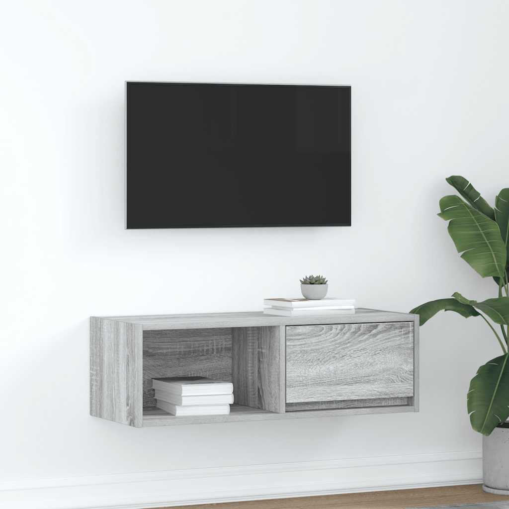 vidaXL TV-Schrank Grau Sonoma 80x31x25,5 cm Holzwerkstoff