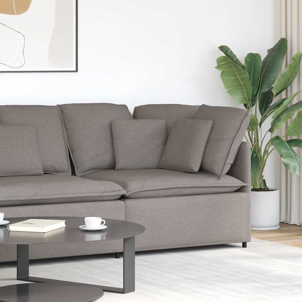 vidaXL Modulares Sofa Eckmodul mit Kissen Taupe 100 cm