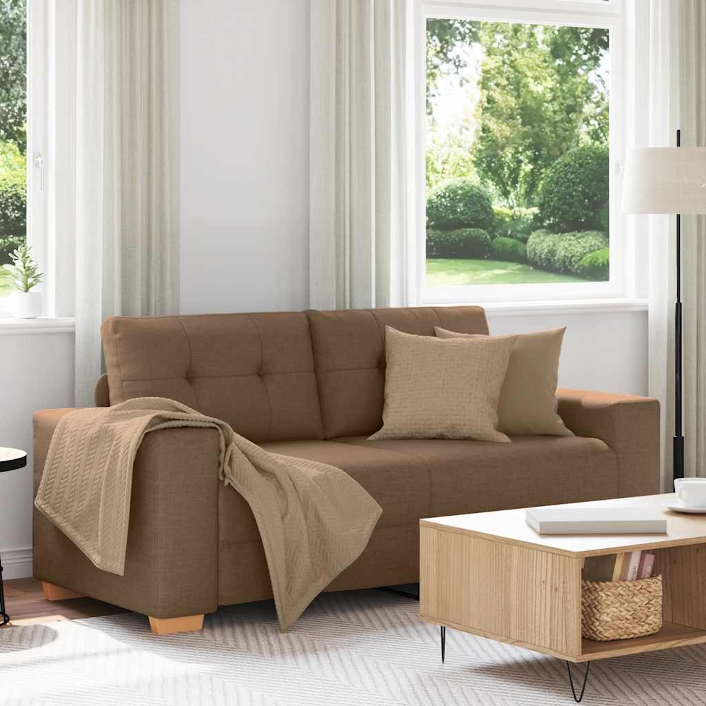 vidaXL Loveseat-Sofa Braun 180x77x82 cm Stoff