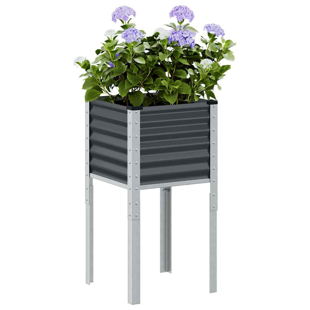 vidaXL Garten-Pflanzgefäß Anthrazit 45 x 45 x 88 cm Stahl