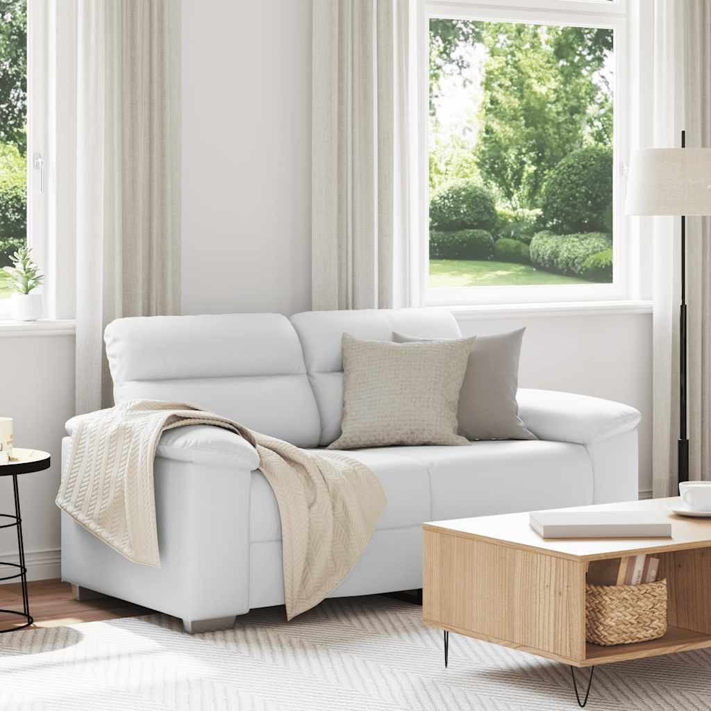 vidaXL 2-Sitzer-Sofa Weiß 160x81x84 cm Kunstleder