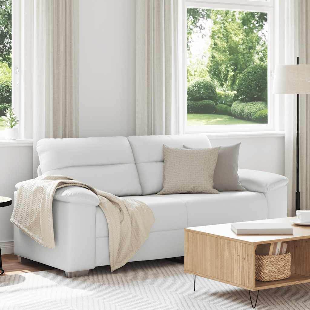 vidaXL 2-Sitzer-Sofa Weiß 180x81x84 cm Kunstleder