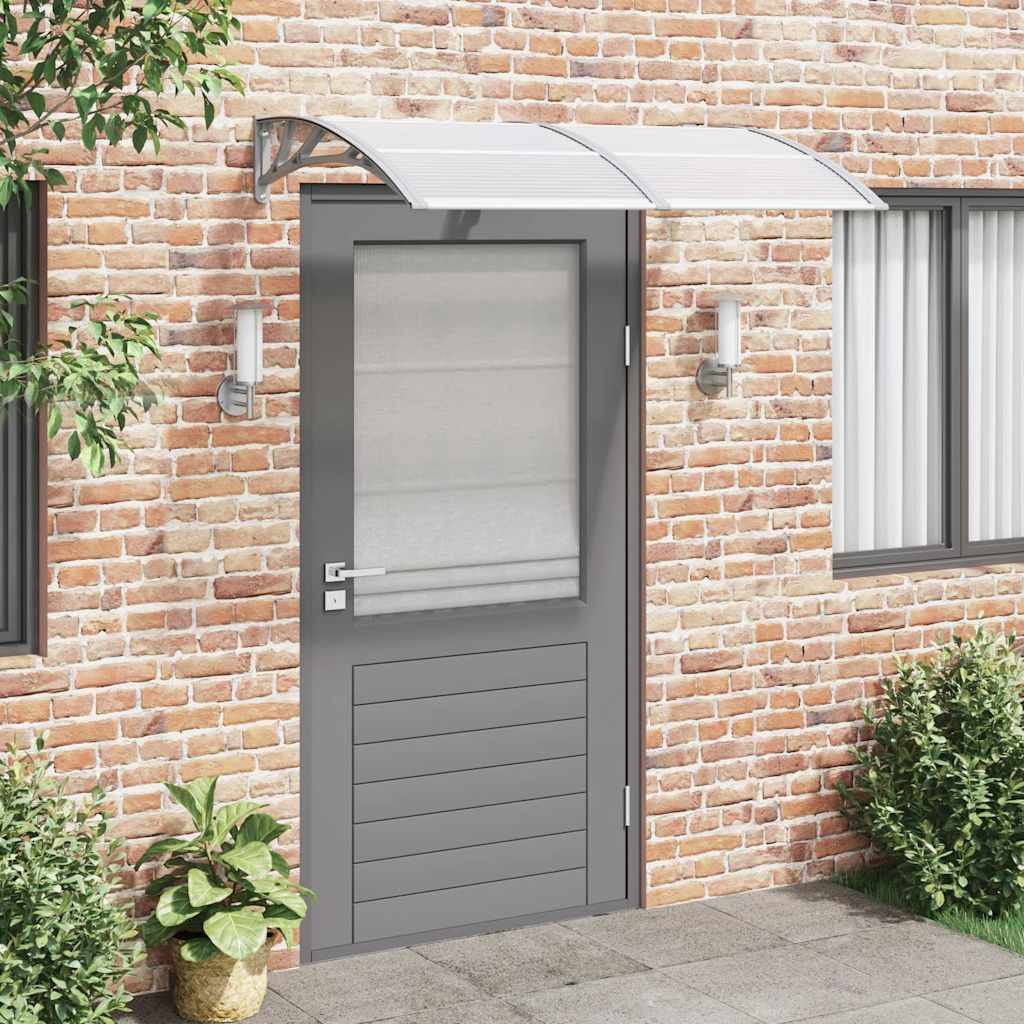 vidaXL Türvordach Grau 150x100 cm Polycarbonat