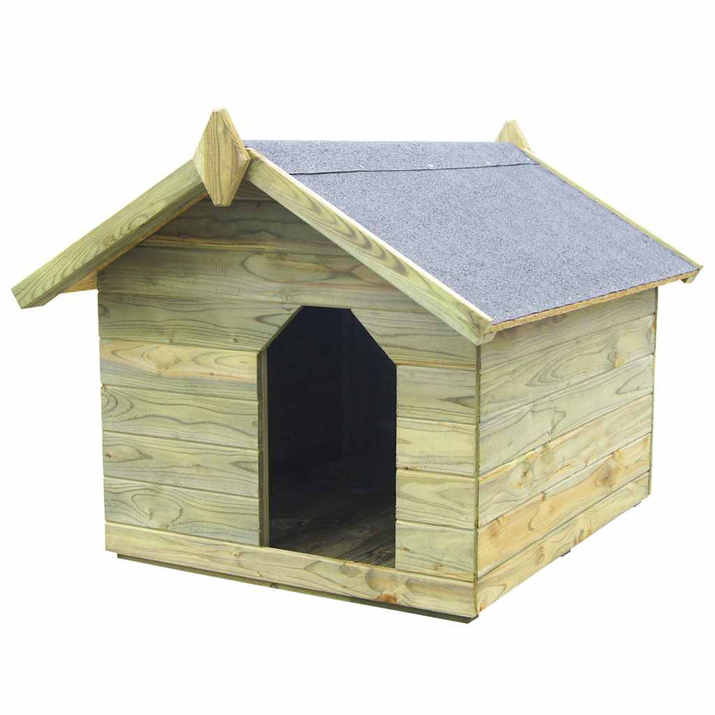 vidaXL Hundehütte mit Dach Imprägniertes Kiefernholz