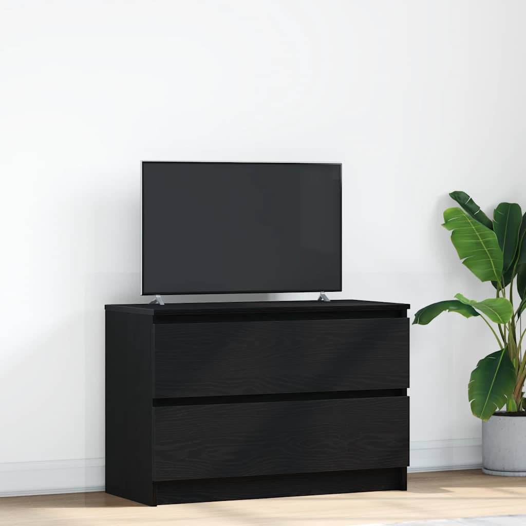 vidaXL TV-Schrank Schwarz 80x35x54 cm Holzwerkstoff