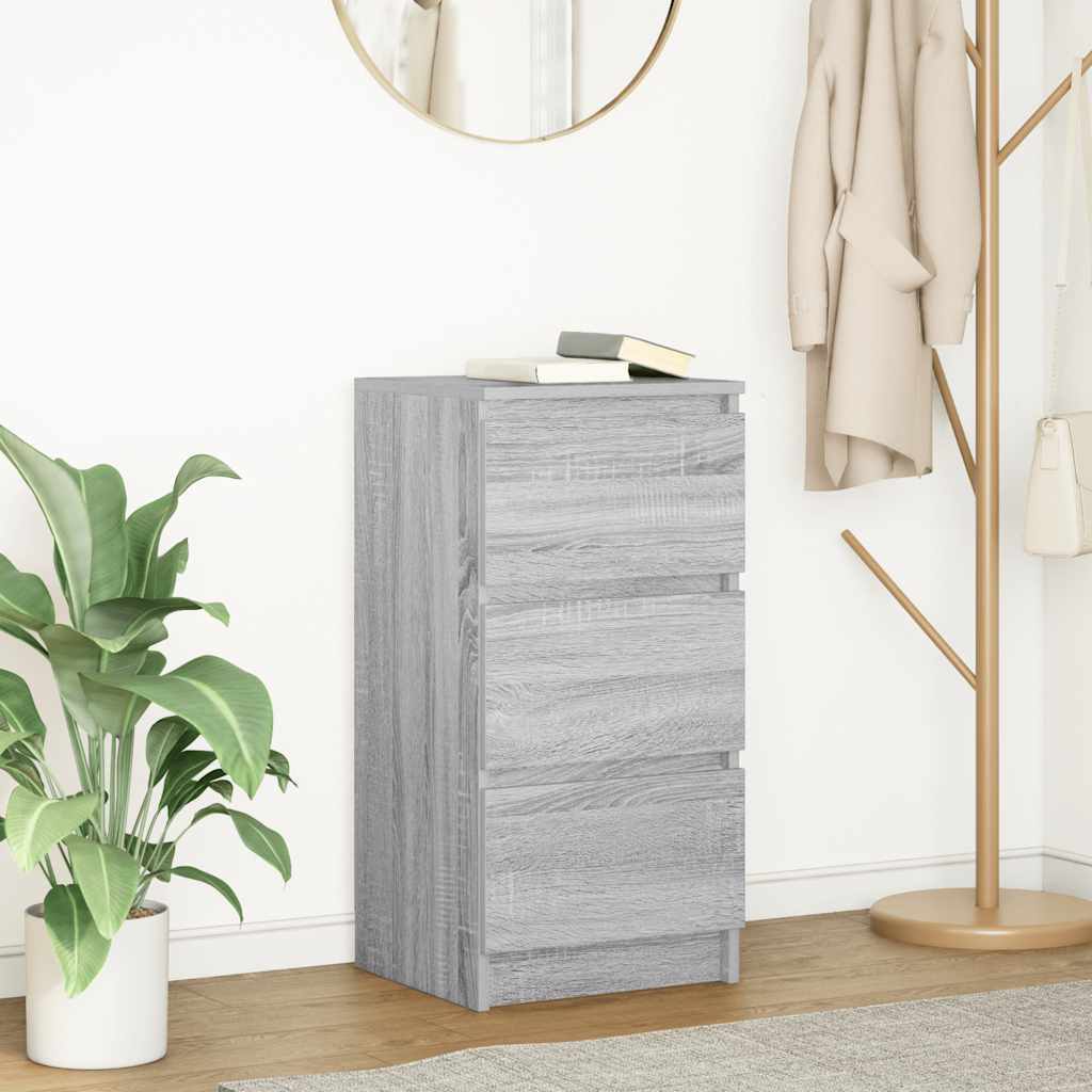 vidaXL Sideboard Grau Sonoma 37,5x35x76 cm Holzwerkstoff