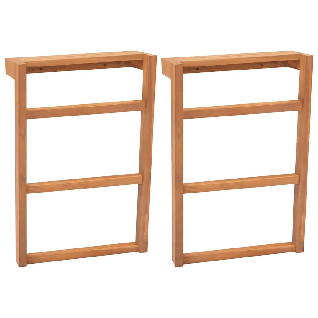 vidaXL Handtuchhalter 2 Stk. Massivholz Teak